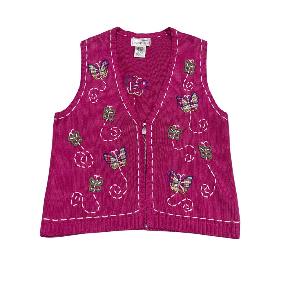 Vintage 90s‎ Mandal Bay Zip-Up Sweater Vest – Size S